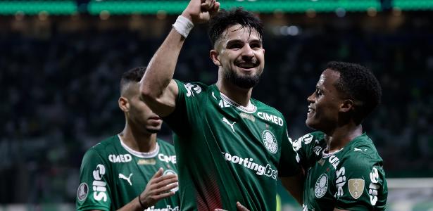 Palmeiras 4x1 Junior Barranquilla - Classificação em grande estilo na Libertadores (2026) Flaco comemora gol marcado contra Junior da Colombia